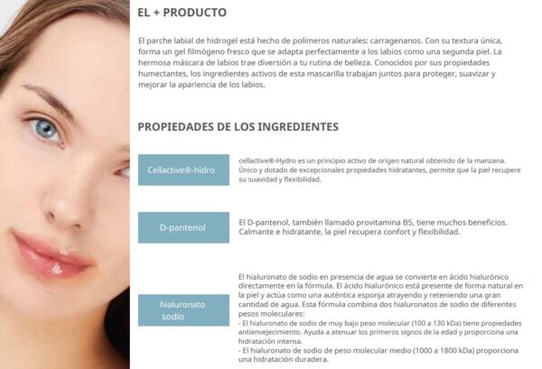 comprar mascarilla de labios de hidrogel